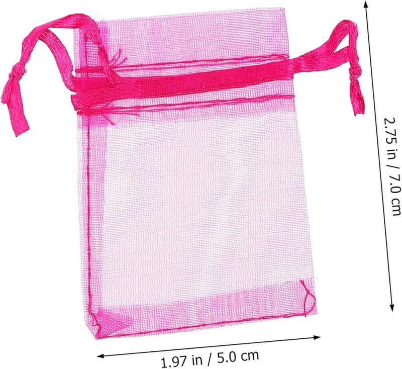 300 Pcs White Gauze Drawstring Pouches For Jewelry Party Favors Wedding Packaging - Image 5